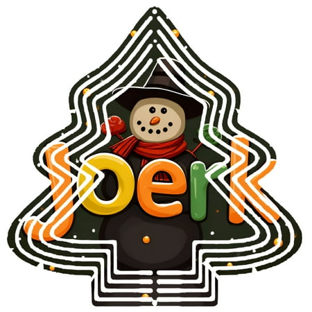 Colorful Metal Hanging Christmas Tree Wind Decorations – Unique Garden Spinners with Stylish Patterns for Yard and Garden Decor