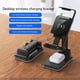 thumbnail image 5 of Soporte para teléfono de coche, estación de carga inalámbrica plegable 2 en 1 para múltiples dispositivos, cargador inalámbrico de 10 W para teléfono celular., 5 of 8