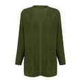 thumbnail image 2 of Sevevn Cardigan Sweaters for Women Womens CardiganTops LightWeight Long Sleeve Open Front Corduroy Solid Color Cardigan With Pockets Casual Comfy Outwear Great Gifts for Less Army Green M, 2 of 5