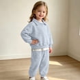 thumbnail image 6 of Trikvn Kids Girls Fall Tracksuit 2-Piece Outfit Collared Long Sleeve Pullover Sweatshirt and Elastic Waist Sweatpants Set Casual Athletic Loungewear Active Playwear, 6 of 8
