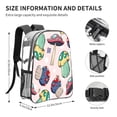 thumbnail image 4 of Honeii Mushroom Print Clear Backpack Heavy Duty Transparent Bag 17" See Through BookBag for Women Men Adults Work Festival Sports Travel, 4 of 7