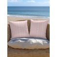 thumbnail image 5 of Outdoor Pillows Waterproof, Modern Simple Bedding Throw Pillows with Insert for Couch Sofa Bed, Country Leaf Floral Stripes Lines Pink 18x18 Inch Pillowcases Decorative Camping Patio Pillow Set of 2, 5 of 8