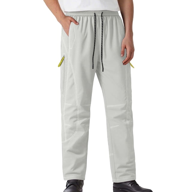 Pantalon Droit Décontracté pour Hommes pour Travail Randonnée Extérieure Usage Quotidien Confortable Durable Tissu Imperméable avec Poches Fonctionnelles