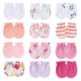 thumbnail image 4 of TELOLY 8Pcs Baby Mittens,Adjustable Fit Baby Mittens Newborn,Cute Patterns Newborn Mittens,Style2, 4 of 4