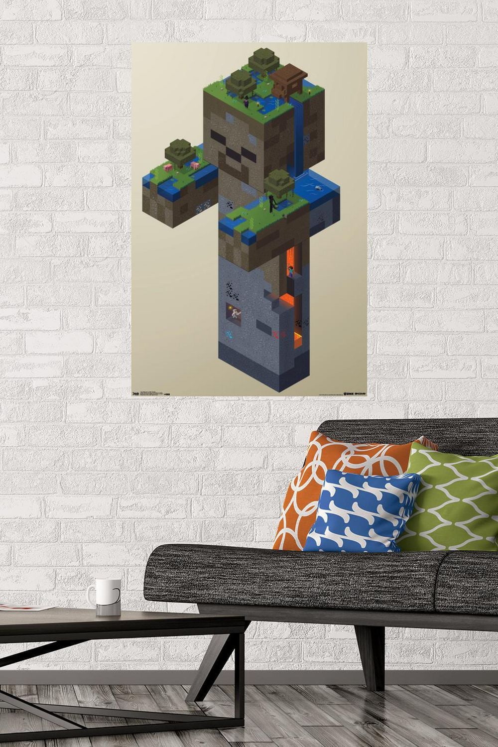 Minecraft - Zombie Swamp Wall Poster, 14.725" x 22.375" Framed