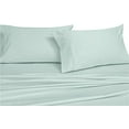thumbnail image 2 of Split-King: Adjustable King Bed Sheets, Solid Sea 550-Thread-Count 5pc Bed Sheet Set 100-Percent Combed Cotton, Sateen Solid, Deep Pocket, 2 of 5