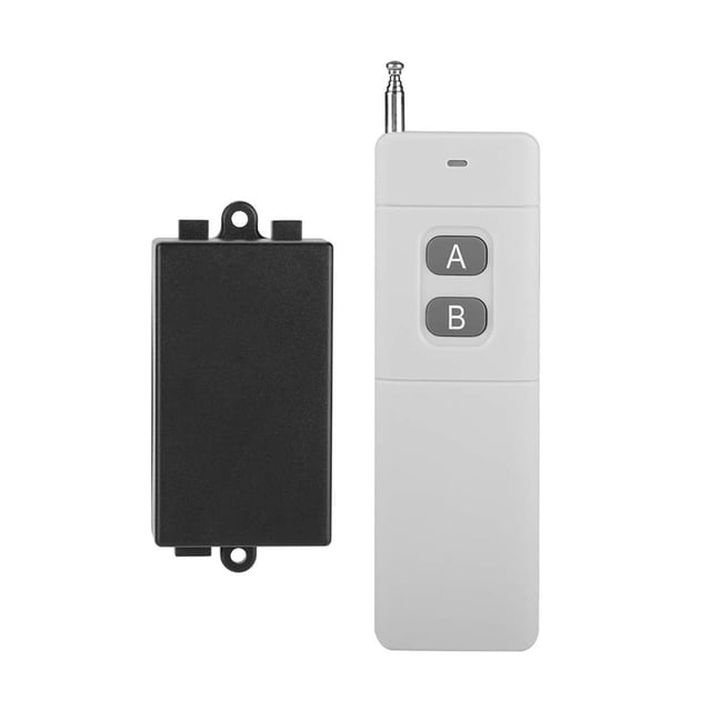 Interruptor de control remoto, transmisión gris Premium 314MHz Receptor negro profesional Controlador remoto para puertas de garaje con lámpara