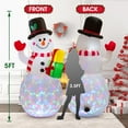 thumbnail image 4 of Inflables Navideños Iluminados Con Muñeco De Nieve De 5 Pies Para Decoración Navideña Para Patio Trasero Y Césped, 4 of 8