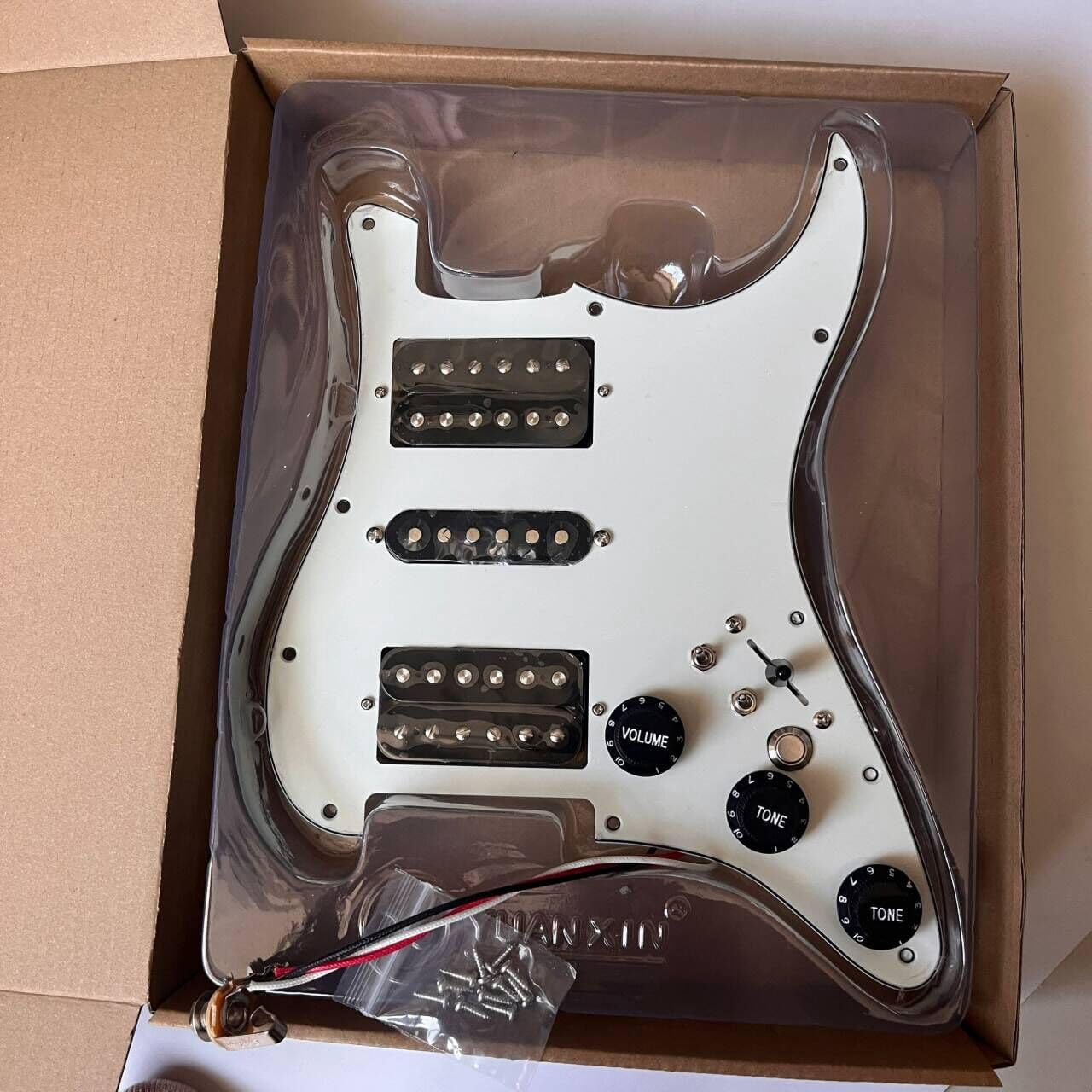 HSH Prewired Guitar Strat Pickguard Set,Humbucker Pickups Coil Splitting Switch Multi Switch Harnesses,For Fender St Electric Guitar Replacement Part