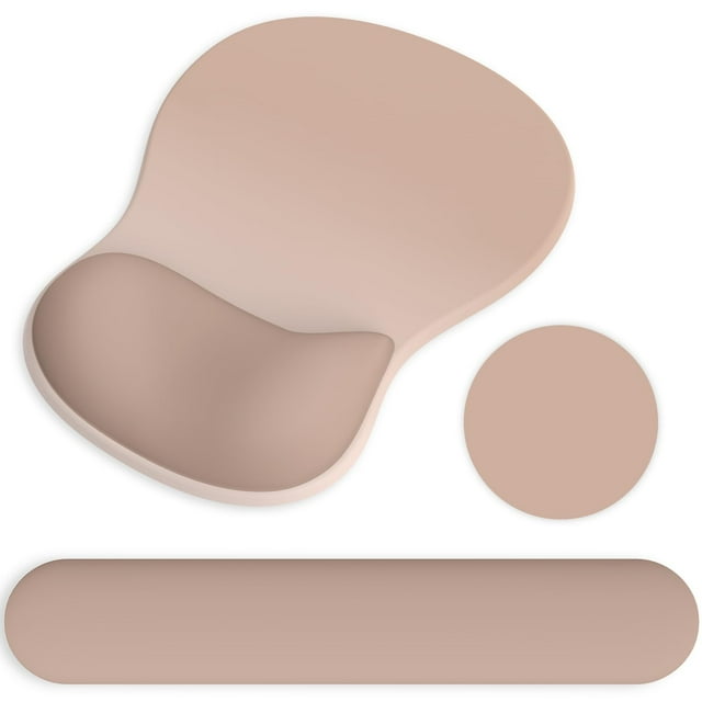 Mouse Pad y Descansa Muñecas para Teclado G JGOO Ergonómico Marrón