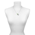 thumbnail image 2 of Delight Jewelry Crystal Lime Green Heart - Silvertone Engraved Congrats Class of 2026 Charm Necklace, 18", 2 of 4