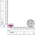thumbnail image 4 of Gem Stone King 10K White Gold Pink Created Sapphire and White Lab Grown Diamond 3 Stone Engagement Ring for Women (2.69 Cttw, Gemstone Birthstone, Available in Size 5, 6, 7, 8, 9), 4 of 6
