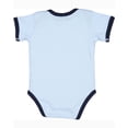 thumbnail image 2 of Rabbit Skins - Baby Rib Infant Bow Tie Bodysuit - Color - Light Blue/ Navy - Size - 12M, 2 of 2