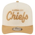 thumbnail image 2 of Men's New Era  Cream Kansas City Chiefs Herringbone 9FIFTY A-Frame Snapback Hat, 2 of 7