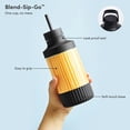thumbnail image 6 of The Beast Mini® Blender Plus | Personal Countertop Blending for Smoothies, Shakes, Food Prep & Frozen Fruits & Veggies | Portable Vessels, Straw Cap & Straws Included | 600W Motor (Carbon Black), 6 of 9
