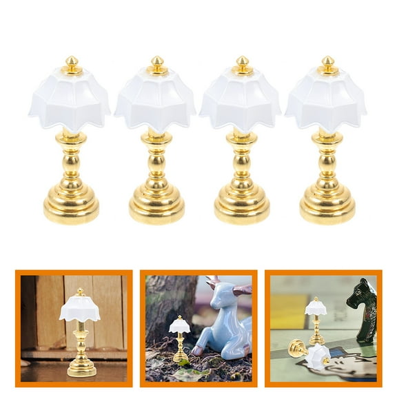 NIYANGLE mini bedside lamp Iron Family Decorative Home Decoration 4pcs
