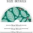 thumbnail image 2 of GZHJMY Christmas Tree Skirt, 30" Xmas Tree Skirts Christmas Holly Berries and Leaves Christmas Tree Mat for Christmas Holiday Party Ornaments, 2 of 6