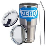 Stainless Steel Tumbler with Lid, Double Wall Vacuum Insulated Travel Mug for Hot and Cold Drink by Zero Degree (30oz Bundle)