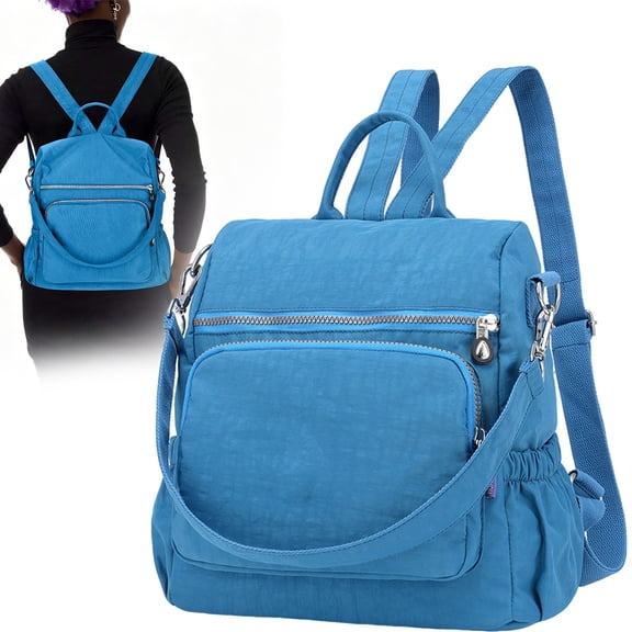 Nylon Anti-Theft Backpack Purse for Women Travel Shoulder Daypack Satchel