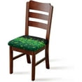 thumbnail image 2 of St. Patrick Lucky Straw Square Dining Chair Cushion Cover Stretchy Chair Seat Decorative Cover Reusable Soft Office Chair Seat Slipcover Daily Home Fashion Decor Universal Fit, 2 of 5
