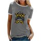 thumbnail image 1 of Camiseta holgada cómoda debajo de la cintura con cuello redondo y estampado elegante para mujer, blusa de manga corta, Tops informales OAVQHLG3B Store lin121212, 1 of 5