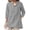 Grey Shirts, variant on CAIVO Women Casual Linen Blend Shirt 3/4 Sleeve Stand Collar Pullover Tops Summer Blouse Wear And Daily Cozy Solid Color Back To School Dailywear