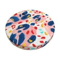 thumbnail image 2 of Lsque Abstract Leopard Print Round Bar chair cushion covers Velvet Fabric Premium Comfort Protects from Scratches and Stains for 14-17 Inch Chair- 14 inch, 2 of 7
