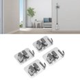 thumbnail image 1 of Ensemble de Porte-Balai et Balai, Porte-Balai Léger en Acier Inoxydable 4 Pcs Robuste Argent pour Balcon, 1 of 8