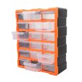 thumbnail image 1 of Storage Box, 18 Drawers Multifunctional Wall Mount Removable Divider Drawer Type Parts Box  for Shop, 1 of 7