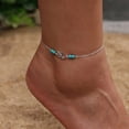 thumbnail image 3 of Uinagy Chaîne à Feuilles avec Chevilles de Plage Turquoise, 3 of 8