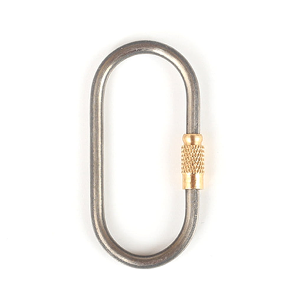 5pcs Mini Titanium Carabiner D-Ring Locking Keychain for Outdoor and Indoor 