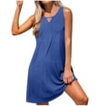 thumbnail image 2 of Robes d'Été pour Femmes 2025 Zeophrasy Robe d'Été Sans Manches à Poches Latérales en Solde à Moins de 5, 2 of 8