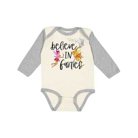 

Inktastic Believe in Fairies Gift Baby Boy or Baby Girl Long Sleeve Bodysuit