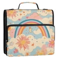thumbnail image 5 of FORMRS Zipper Binder with Shoulder Strap 2-inch Ring 500 Sheet Capacity File Bag, Pink Retro Sun, 5 of 5