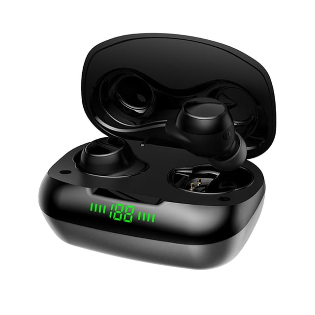 K1 Bluetooth 5.0 Véritable Sans Fil avec Micro Intégré et Basses Profondes pour Gris