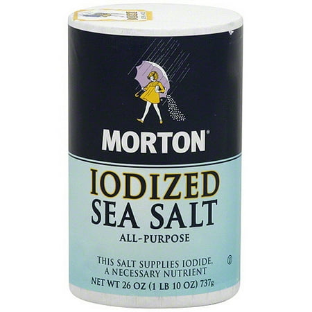 Morton Iodized Sea Salt, 26 oz (Pack of 12)