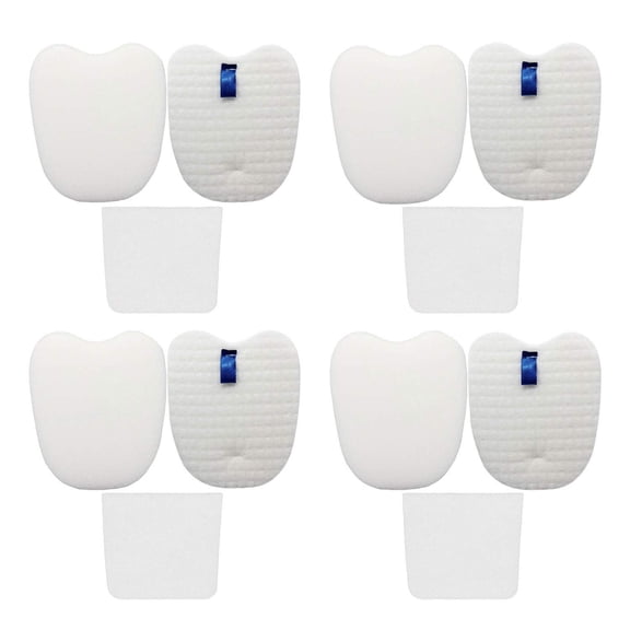 Vacuum Filters Replacement Set for Shark Rocket DuoClean HV380 HV380W HV381 HV382 HV384Q UV380 ZS360 ZS361C ZS362, 4 Foam & Felt Filters 4 Post-Filters, Compare to Part XPMFK320&XPSTFH380