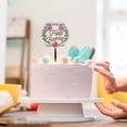thumbnail image 3 of Gold Cake Topper Acrylic Happy Birthday Flower Dessert Toppers, 3 of 6