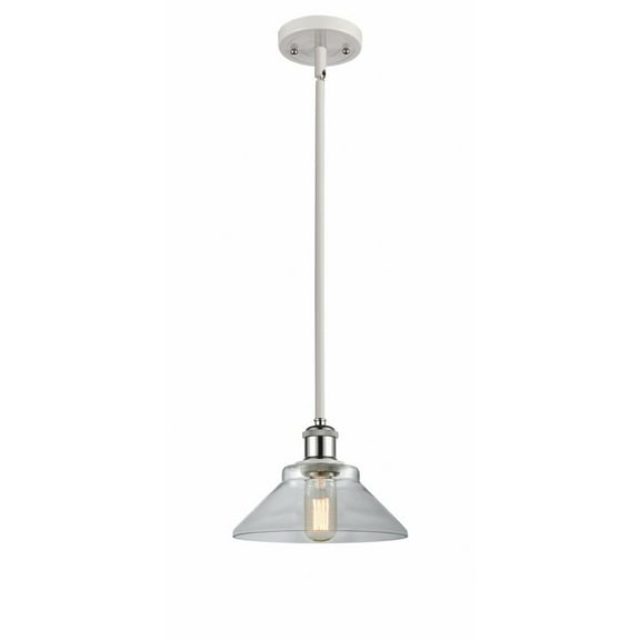 516-1S-WPC-G132 Innovations Lighting Orwell - 1 Light Stem Hung Mini Pendant In Industrial Style-8 Inches Tall and 8.38 Inches Wide-White/Polished