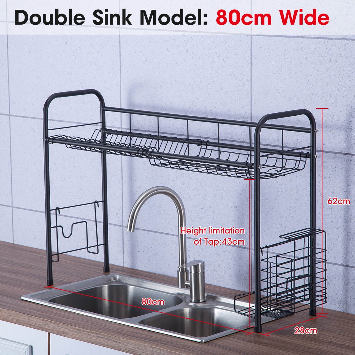 JOYDING Stainless Steel Double-Layer Drain Rack Kitchen Storage Rack Sink  Rack & Reviews