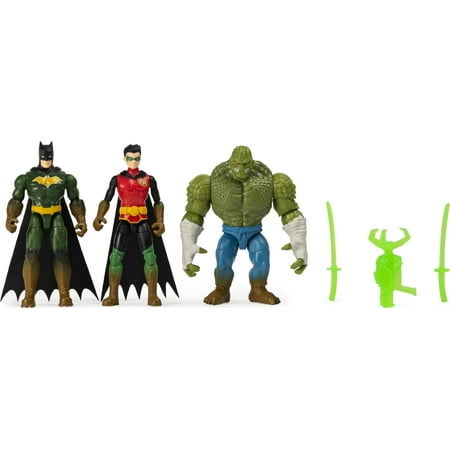 Batman 4-Inch Swamp Showdown Batman, Robin and Killer Croc Action Figure 3-Pack, Walmart Exclusive