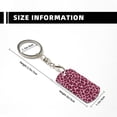 thumbnail image 4 of Goofa Rose Leopard Print Printed Rectangular Metal Keychain Bag Charm Floral Charm for Purse Keys Metal Keyring Gift for Women Accessories, 4 of 7