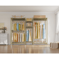 thumbnail image 6 of VIPEK L6 L Shaped Clothes Garment Rack 5-Tier Wire Metal, 42.1"L x 42.1"W x 76.4"H, 850LBS, Gold, 6 of 9
