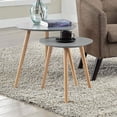 thumbnail image 3 of Convenience Concepts S20-303 Oslo Tables d'Appoint Gigognes Modernes Robustes en Bois, Gris, 3 of 3