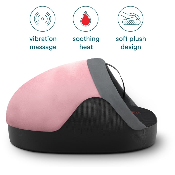Homedics Soothing Foot Warmer and Massager with Heat, Pink