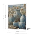 thumbnail image 5 of Bathroom Decor Wall Art Blue Beach Picture Ocean Theme Flower Canvas Print Modern Coastal Seascape Painting Framed Seaside Artwork Floral Daisy in Indian Vase for Home Sea Lake Bedroom 12x16inch, 5 of 5