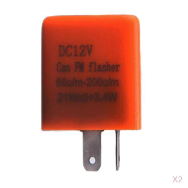 Set Of 2 2-pin Relay LED Signal Relay With Circuit And 12V For Car, Motorcycle