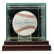 Buck Leonard Signed Official American League Baseball w/ Case JSA LL48912