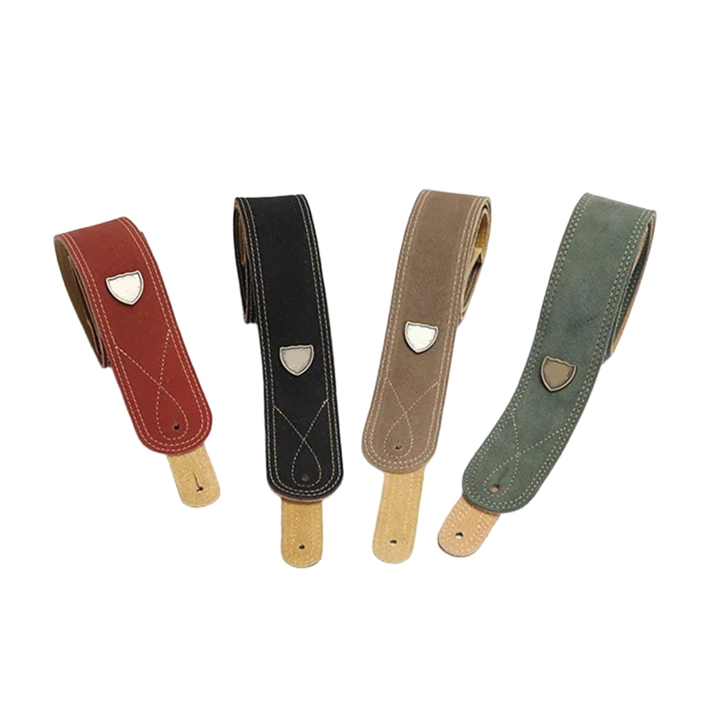 Breathable Guitar Strap PU Leather Strong Stitching Ergonomic Design Bass Shoulder Suitable for Secure Hold