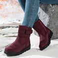 thumbnail image 6 of Gyexs Mens Snow Boots, Winter Shoes Women Size 9, Lightweight, Snap, Moto, Open Toe, Outdoor Wear, Red, Size 6, 6 of 8